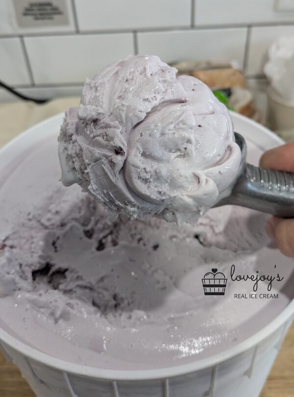 Huckleberry Lavender ice cream